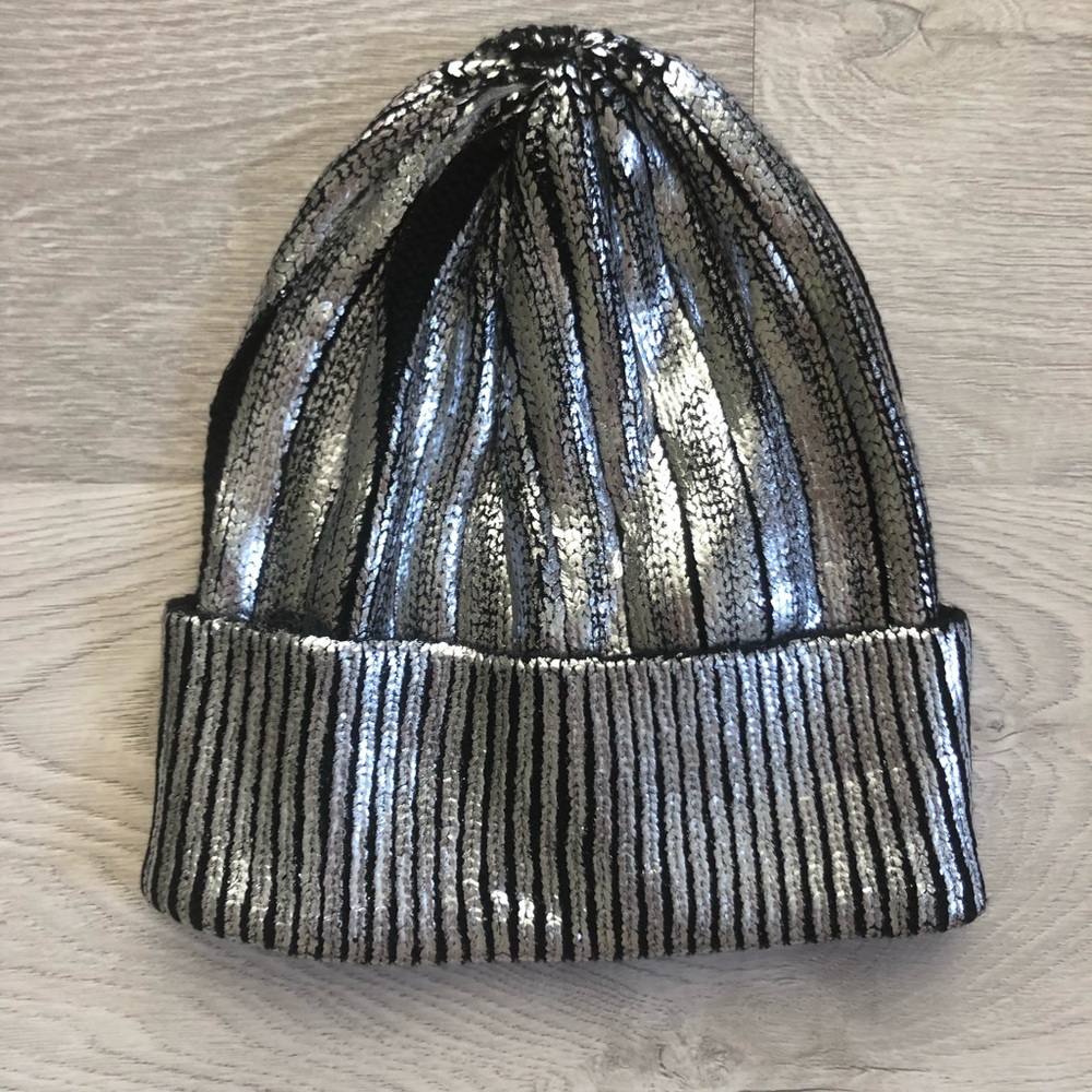 New silver beanie